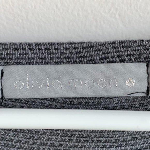 Olivia Moon Gray & Faux Leather Long Sleeve Shirt - Picture 3 of 6